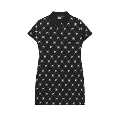 Original Fashion Classic Allover Print Vintage Casual Elegant Simple Knit Polo Short Sleeve Dress Women Dresses F51W629307FZA