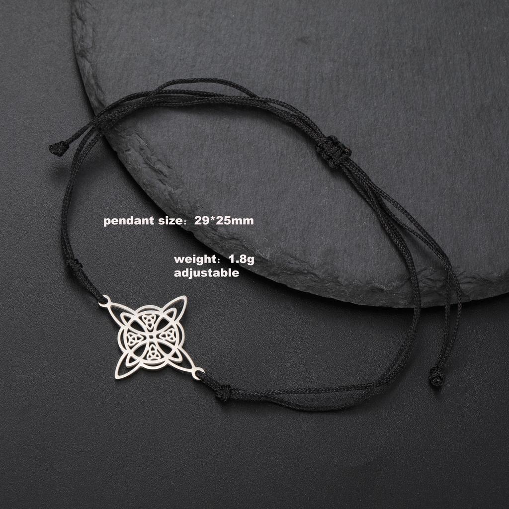 Náramky s kouzelným uzlem pro ženy nudo de bruja Nerezová ocel Amulet čarodějnictví Šťastné náramky Šperky lucky bhudda