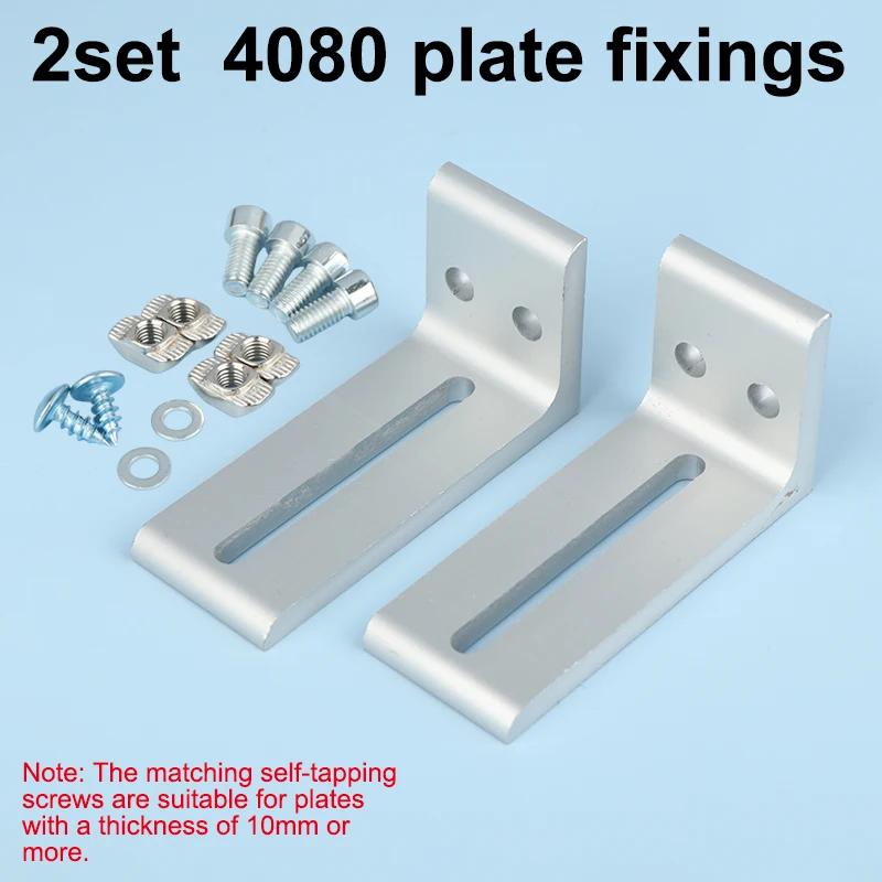 1/2 Stück Aluminiumprofil Rahmen Schichtplatten Halterungen 2020 3030 4040 Außenmontage Teile