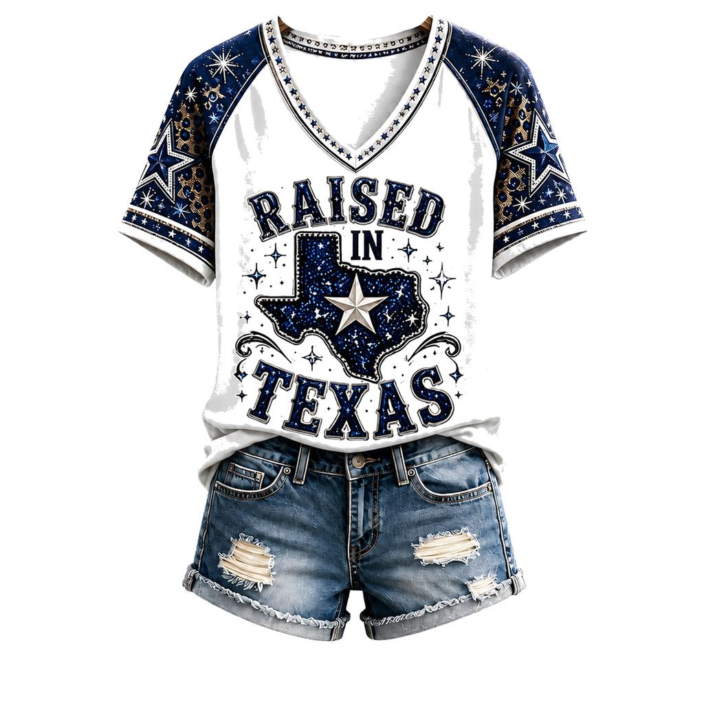 Damen Western Grafik-T-Shirt - Lustiges 'She's From I Can Tell' Neuheit Kurzarm-T-Shirt