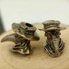 Vintage Brass Plague Doctor Pendant Steampunk Bird Beak Figurine Desktop Decor DIY Paracord Keychain Ornament Gift