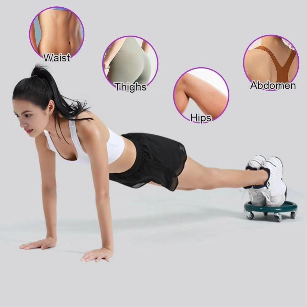 Noiseless Fitness Sliding Disc Safety Abdominal Muscle Trainer Abdominal Wheel Roller  Home Fitness