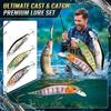 Esca da Pesca Minnow Sospesa da 11 cm Lunga gittata Esca Dura con Ancorette Tripla per Pesca in Acqua Dolce e Salata