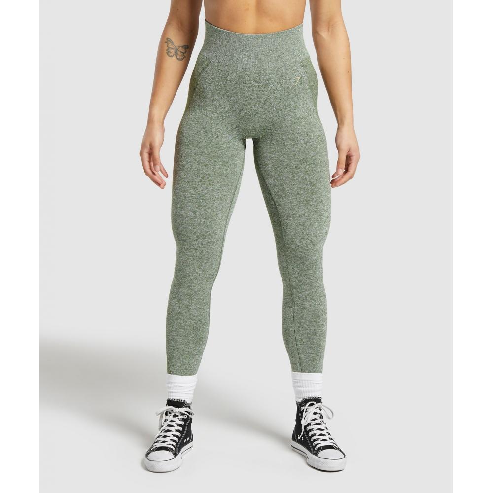 

GYMSHARK Flex High Waisted Leggings Force Green Vanilla Beige B1A2Q ECKJ