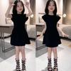 Korean-Style Girls' Sleeveless A-Line Dress - Summer Waist-Fit Fashion for Middle & Big Kids