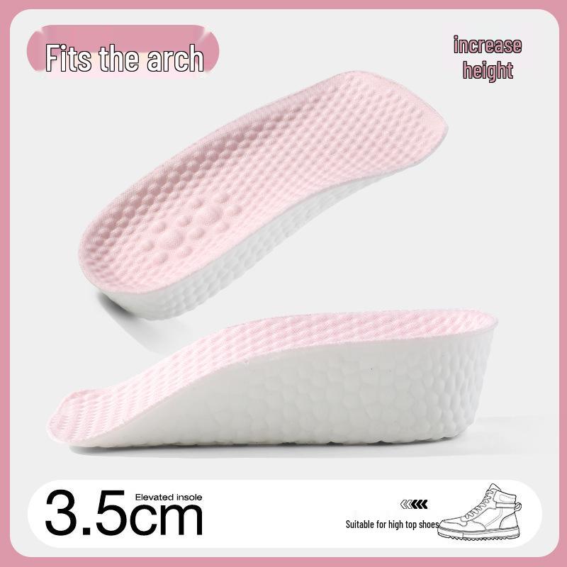 7-Minute Height-Increasing Insoles: Women's & Men's Invisible, Breathable, Sweat-Absorbing, Antibacterial, Anti-Odor PU Sports Shoes