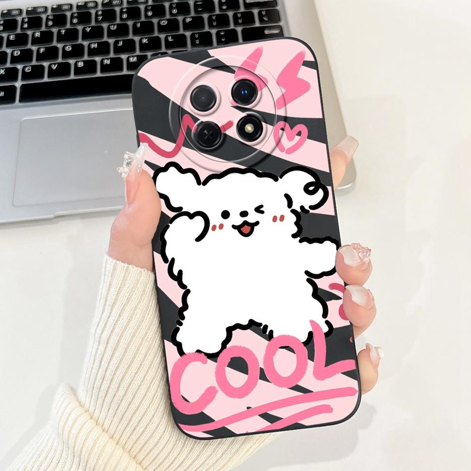 STG-LX1 Schutzhülle für Huawei Nova Y91 mit niedlichem Hunde-Cartoon-Motiv, weiche, stoßfeste Silikonhülle.