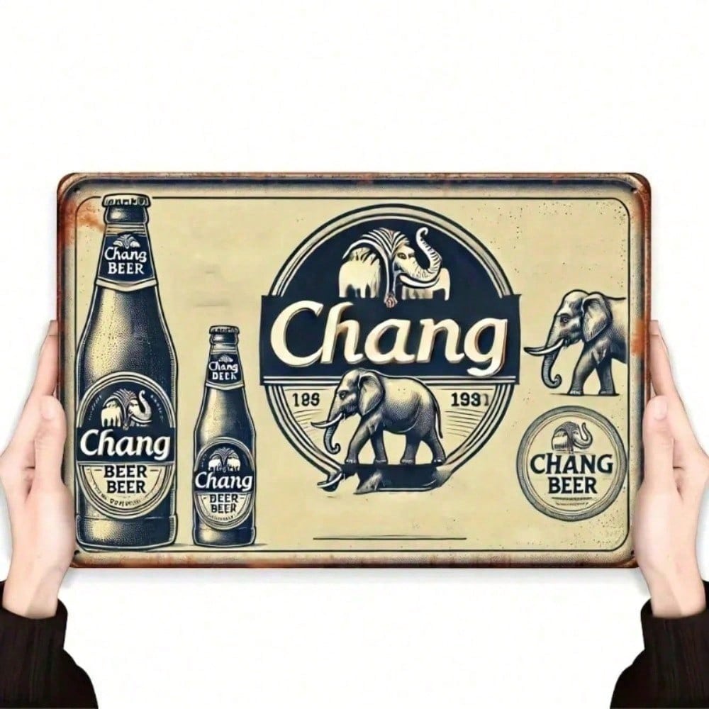 Vintage Elephant Beer Metal Wall Art Bar Decor Gift For Men
