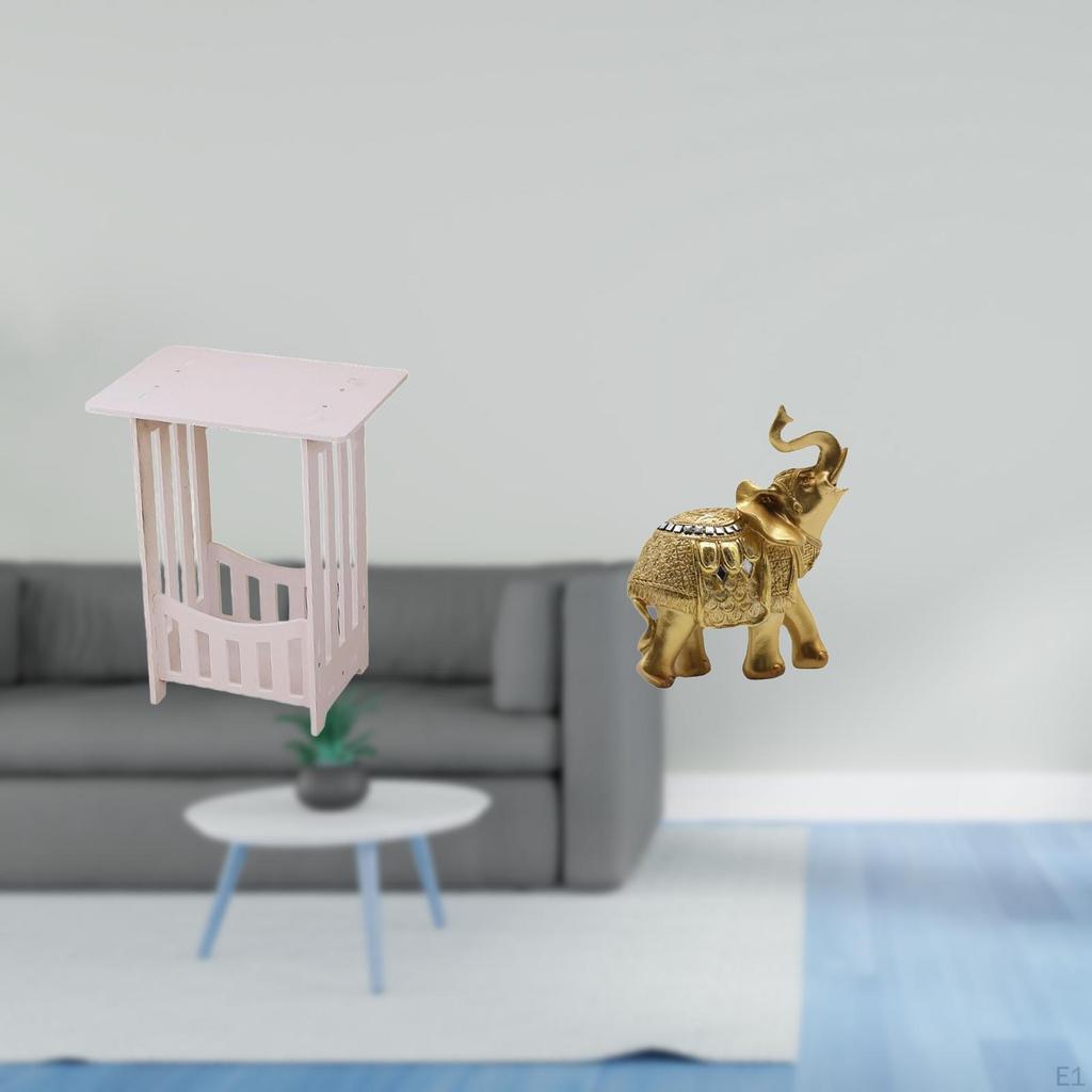 Practical Bedside Table with Elephant Statue Crafts Animal Sculpture Decorative Figurine for Hotel