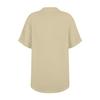Women Casual V Neck Short Sleeve Button Down Shirt Solid Color T Shirt Top Fashion