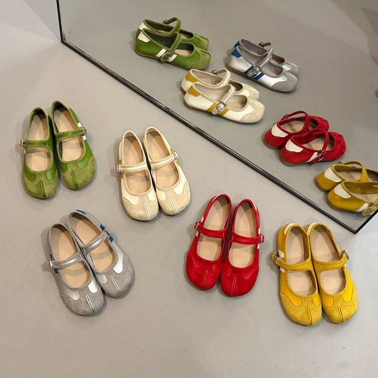 Fashion Fashion Tabi Ninja Shoes Women Flats Ballet Split Toe Ballerinas Ladies Round Heeled Loafers Tacones Female Moccasin Brand Mujer