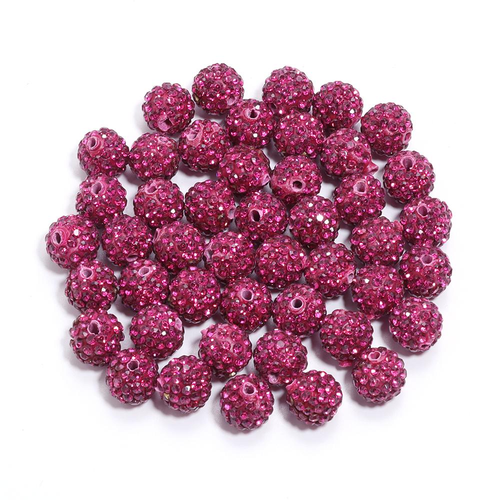 10pcs/bag Colorful Soft Pottery Clay Shamballa Beads Loose Beads For Jewelry Making DIY Necklace Bracelets Pendants Accessories