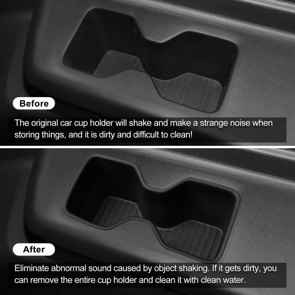 For Hyundai Santa Fe 6/7 Seats 2025-2026 (2Row and 3Row) Door Side Cup Holder Insert Cup Box Shock-Absorbing Storage Tray TPE