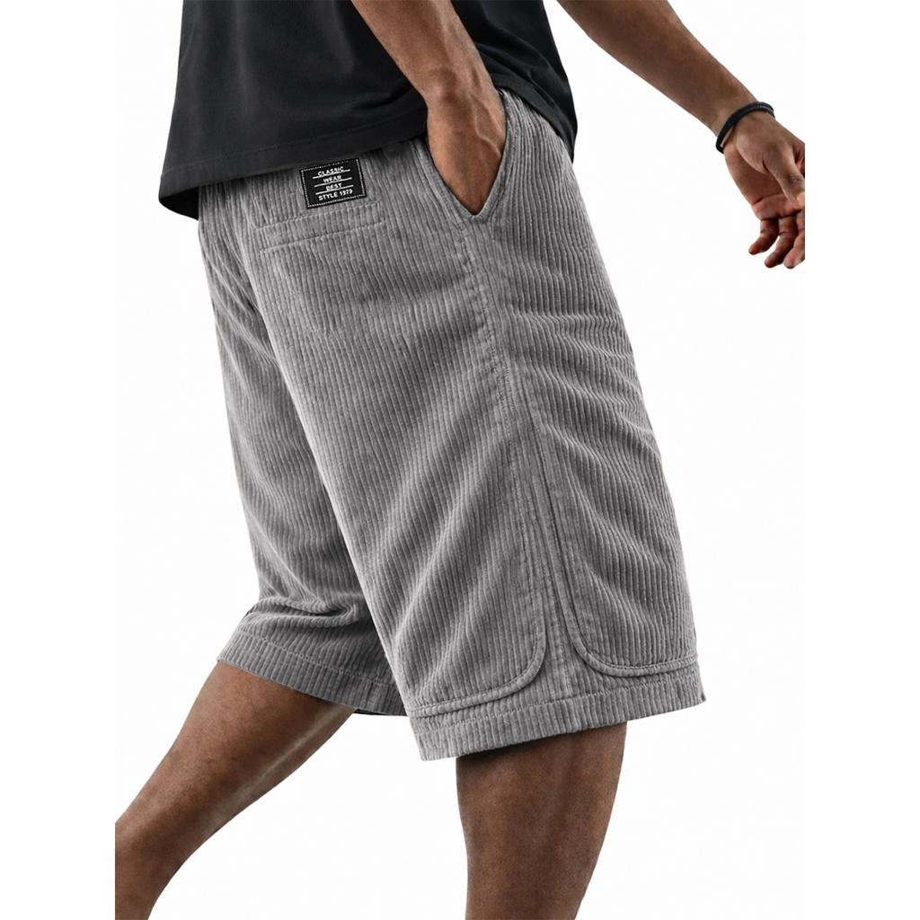 Men's -color Casual Corduroy Loose Five-inch Length Shorts - Men's Breathable And Comfortable Sports Shorts