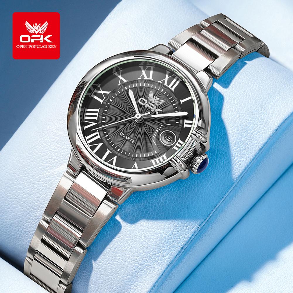 OPK 6039 Women's Watches Deep Waterproof Calendar Ladies Hand Clock