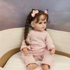 55 cm lebensechte Reborn-Babypuppe mit handgewurzeltem Haar, realistisches Neugeborenes, weiches Silikon, realistische Neugeborenen-Baby-Prinzessinnenpuppen, Mädchen, Kindergeschenk, Spielzeug