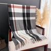Plaid Autumn and Winter Warm Scarf Shawl Commuting Versatile Couple Fringed Imitation Cashmere Scarf