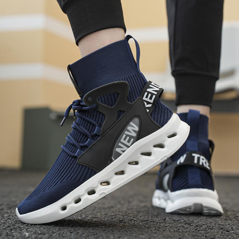Autumn new high-top socks shoes platform sneakers breathable mesh youth running shoes