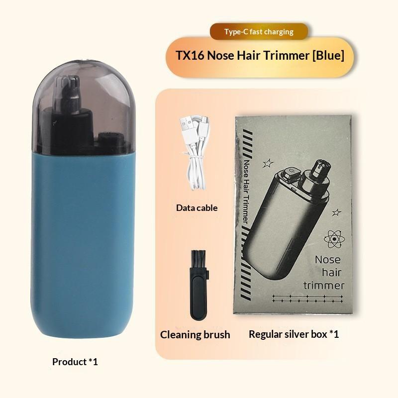 Nose Hair Trimmer For Men And Women, Painless Rechargeable Nose And Ear Clipper With High Torque Motor And Double-Edged Blade