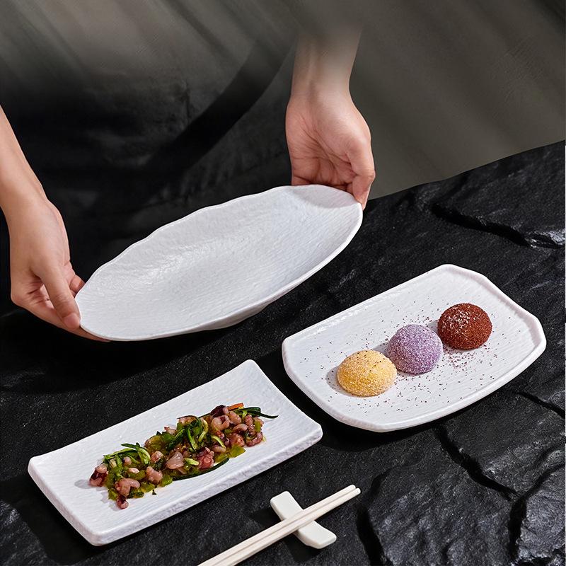 Melamine Long Sushi/BBQ/Hot Pot Plate for Beef and Cold Dishes