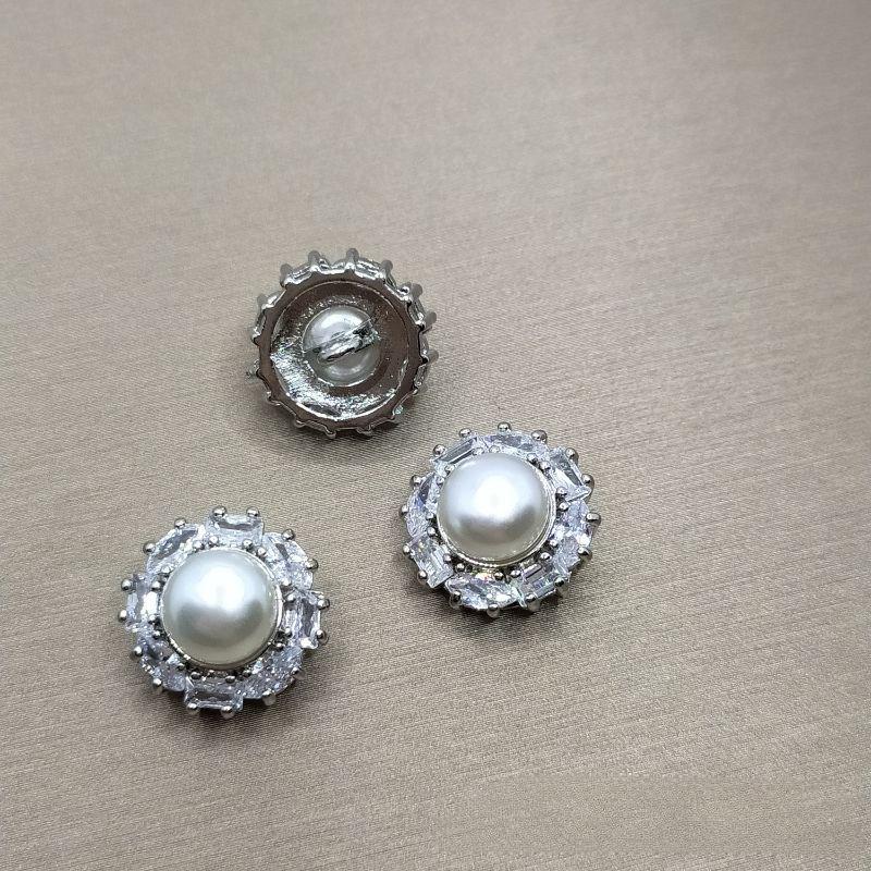 5pcs Cubic Zirconia Button for Clothing DIY Decorative CZ Sewing Buttons for Cashmere Knit Cardigan Shirt