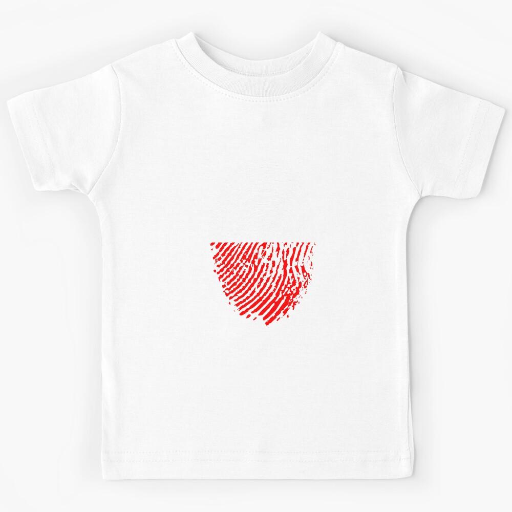 Poland Flag Fingerprint Polish Pride Kids T-Shirt 150