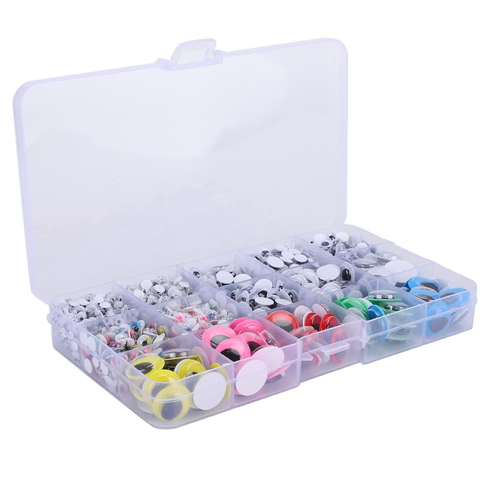 

1500 шт. кукольные глаза пластиковые цветные задние клейкие DIY детские плюшевые игрушки для животных аксессуары