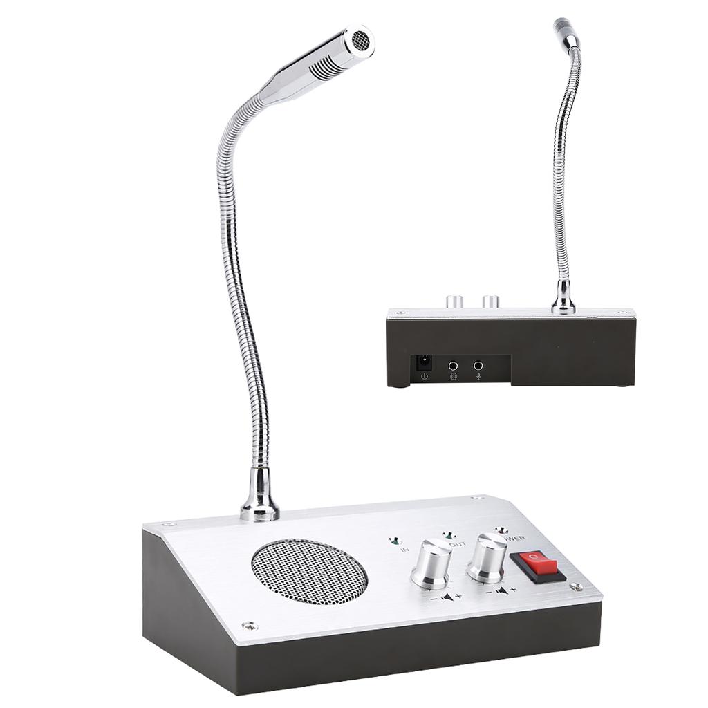 Διπλής κατεύθυνσης φωνητικό μικρόφωνο ενδοεπικοινωνίας με παράθυρο για εταιρεία ασφαλείας