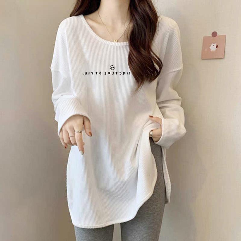 2026 Spring/Summer Women s White Loose Casual Slimming Top - Simple, Versatile, and Fashionable Style Medium белый