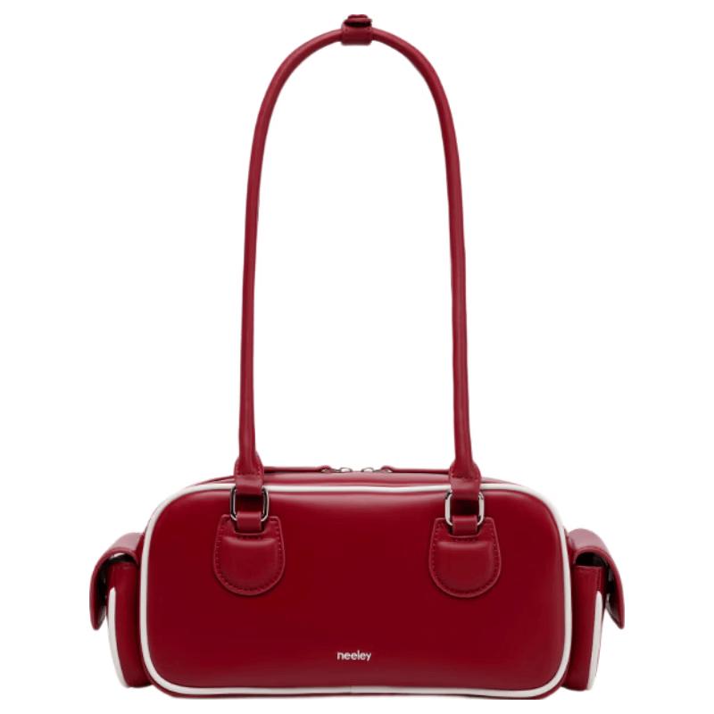 NEELEY Women s Genuine Leather Boston Bowling Bag Small
