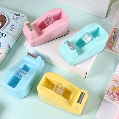 Small Office Desk Tape Cutters Dispenser Cute Twine Holder Pink Cutting Tools Accessories