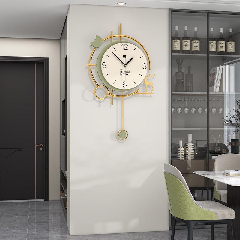 Elegant Cream Style Silent Wall Clock for Modern Living Room Decoration