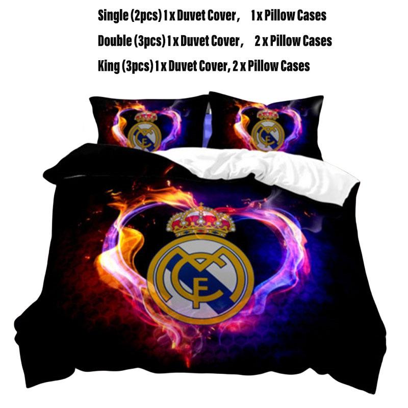 Football Bedding Set Polyester Material Includes Duvet Cover And Pillowcase