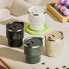 Double Wall Vacuum Insulated 304 Stainless Steel Coffee Cup With Spill Resistant Flip Lid Portable For Tea Juice Drinks