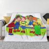 Caillou, Caillou Og Hund Tæpper Blødt Varmt Flanel Kaste Tæppe Sengetæppe til Seng Stue Picnic Rejse Hjem Sofa