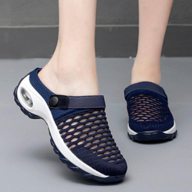 Nové letní dámské nazouvací sandály - Prodyšný síťovaný svršek s páskem kolem kotníku, Pohodlná EVA podrážka a podpora klenby