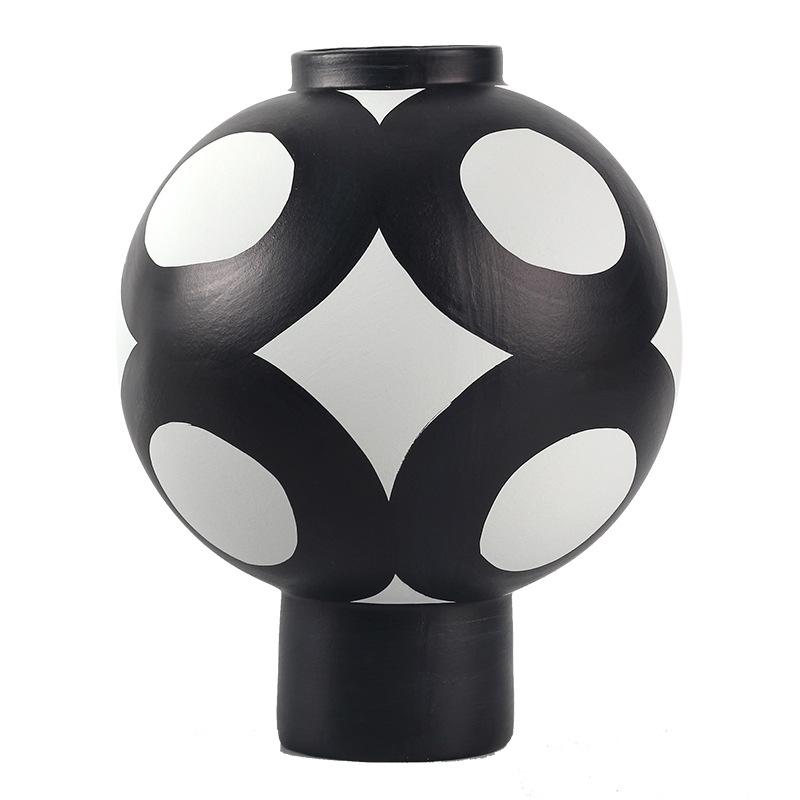 

Новая ваза с рисунком чернил в китайском стиле в стиле ретро, композиция из сухих цветов, украшения для офиса продаж в модельном зале, украшения в стиле модерн