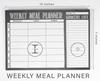 Inkdotpot Weekly Meal Planner Notepad 7"x10 , "Kitchen Menu" Magnetic Meal Planning Pad with Tear Off Grocery S-54 Sheets