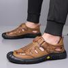 Schuhe Herren Sandalen Tasche Kopf Mittelalterliche und ältere Vaterschuhe Lässiger Stil Sommer Atmungsaktive Lederschuhe 2025