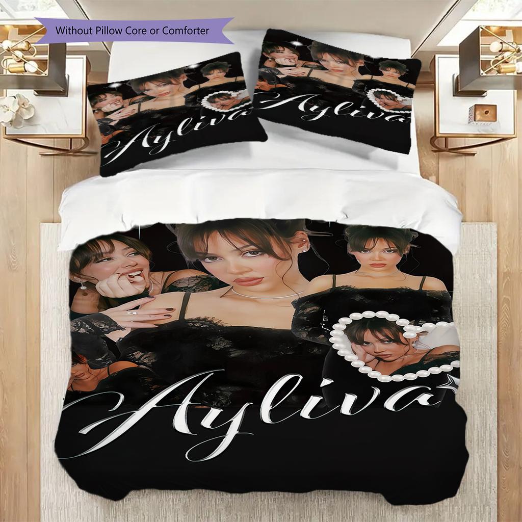 Ayliva exquisite poster art bedding, duvet cover, pillowcase, home decoration, birthday gift (1 * duvet cover+2 * pillowcase, coreless)