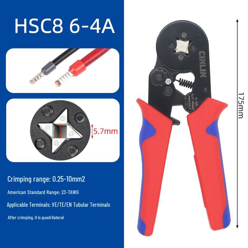 Allied HSC8 6-4A Insulated Square Ferrule Crimping Pliers