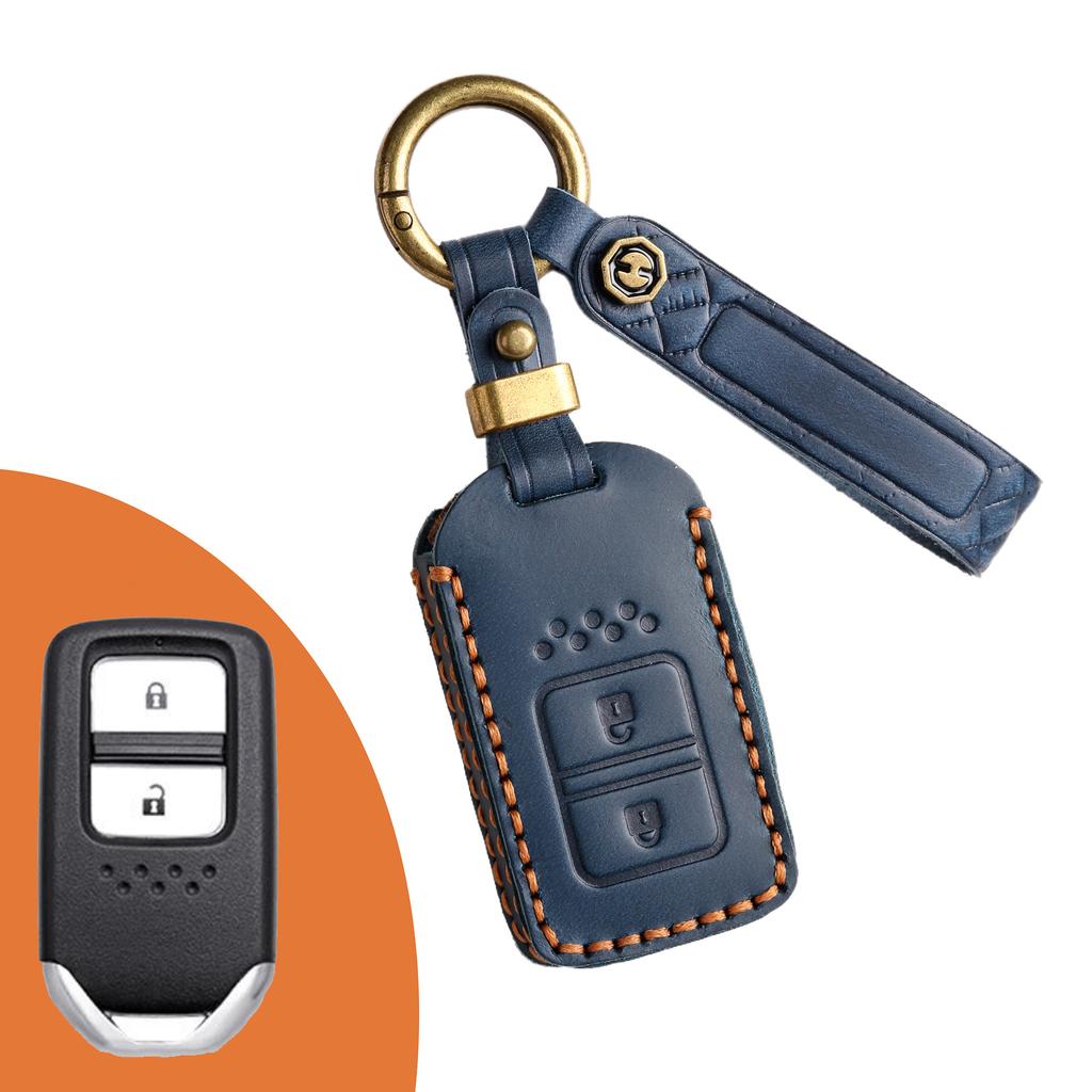 The key case is suitable for Honda key cover, Fit Civic Accord Crown car key cover, genuine leather.