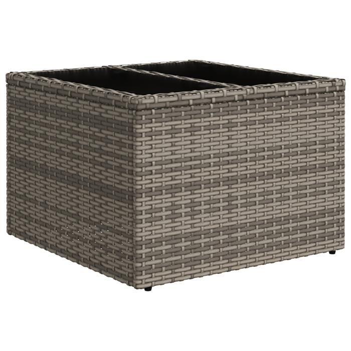Ensemble de canapé jardin vidaXL de 5 pièces avec coussins Gris Poly Rattan 3353898
