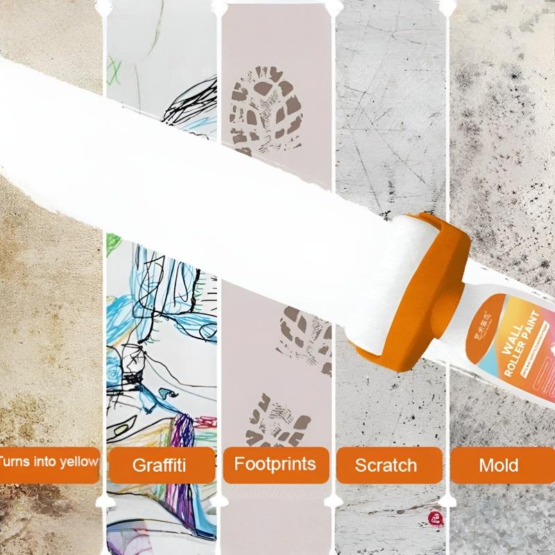 Waterborne Roller Paint White Wall Paint Repair Latex Paint Repair Decontamination Walls Self-brushing Paint Repair Walls Tools