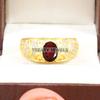 Garnet Oval Cut With 925 Sterling Silver Gold Plated Ring For Men's #B112 JL375671456158