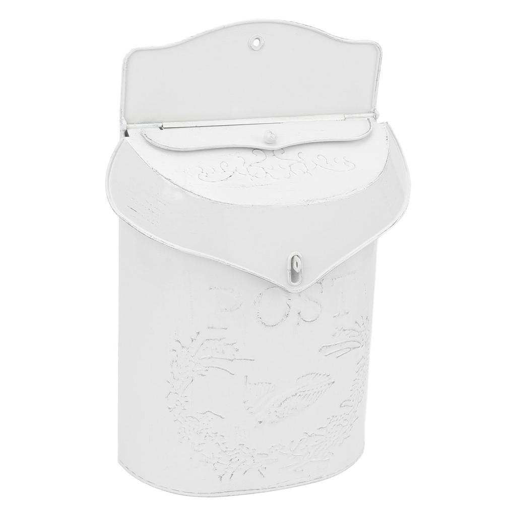 Wall Mount Letter Box Metal Bird Pattern Large Capacity Water Proof Wall Mounted Retro Mail Box for