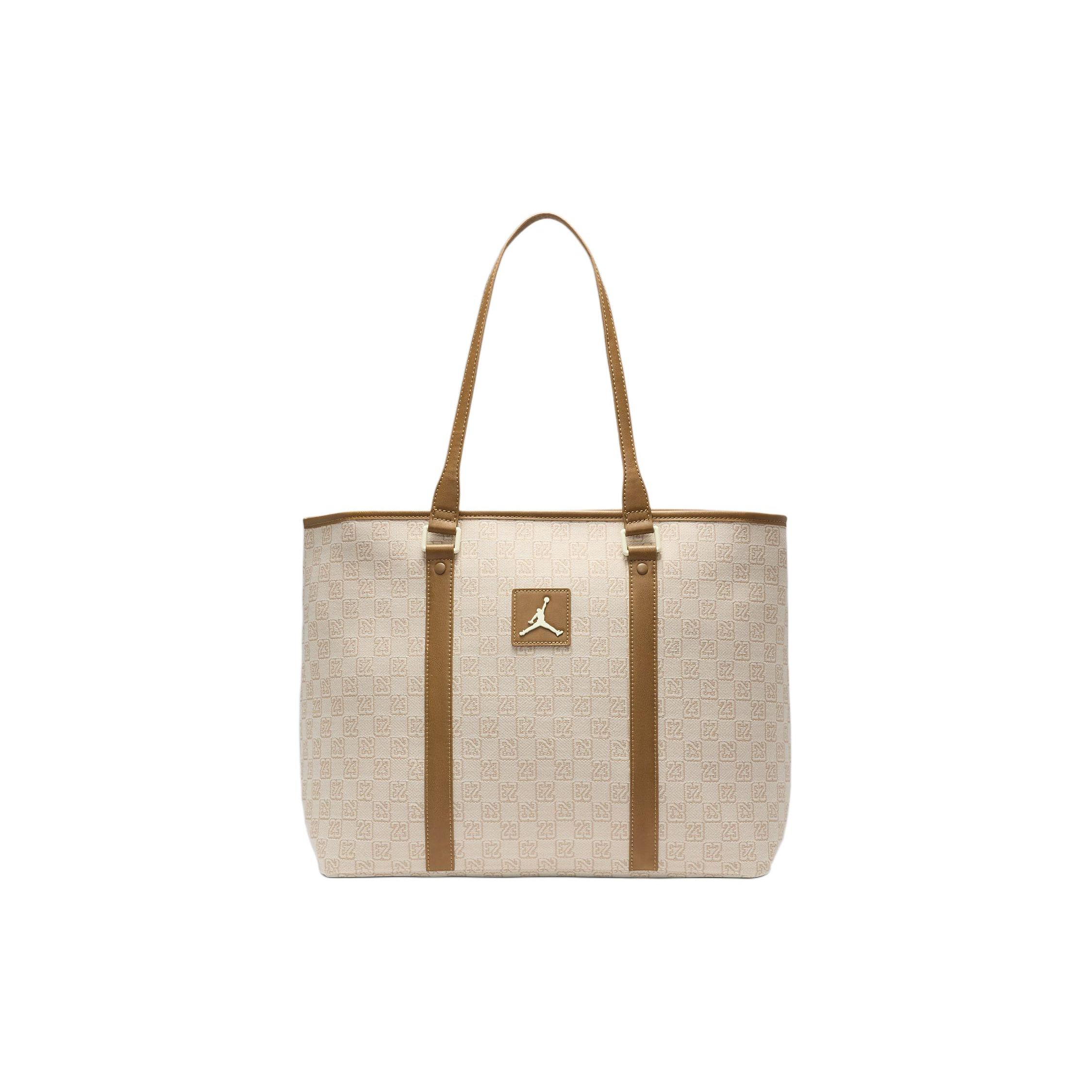 Jordan Monogram Fashion Versatile Zipper Tote Bag Unisex Tote Bags Coconut-Milk HF1890-113 Coconut Milk
