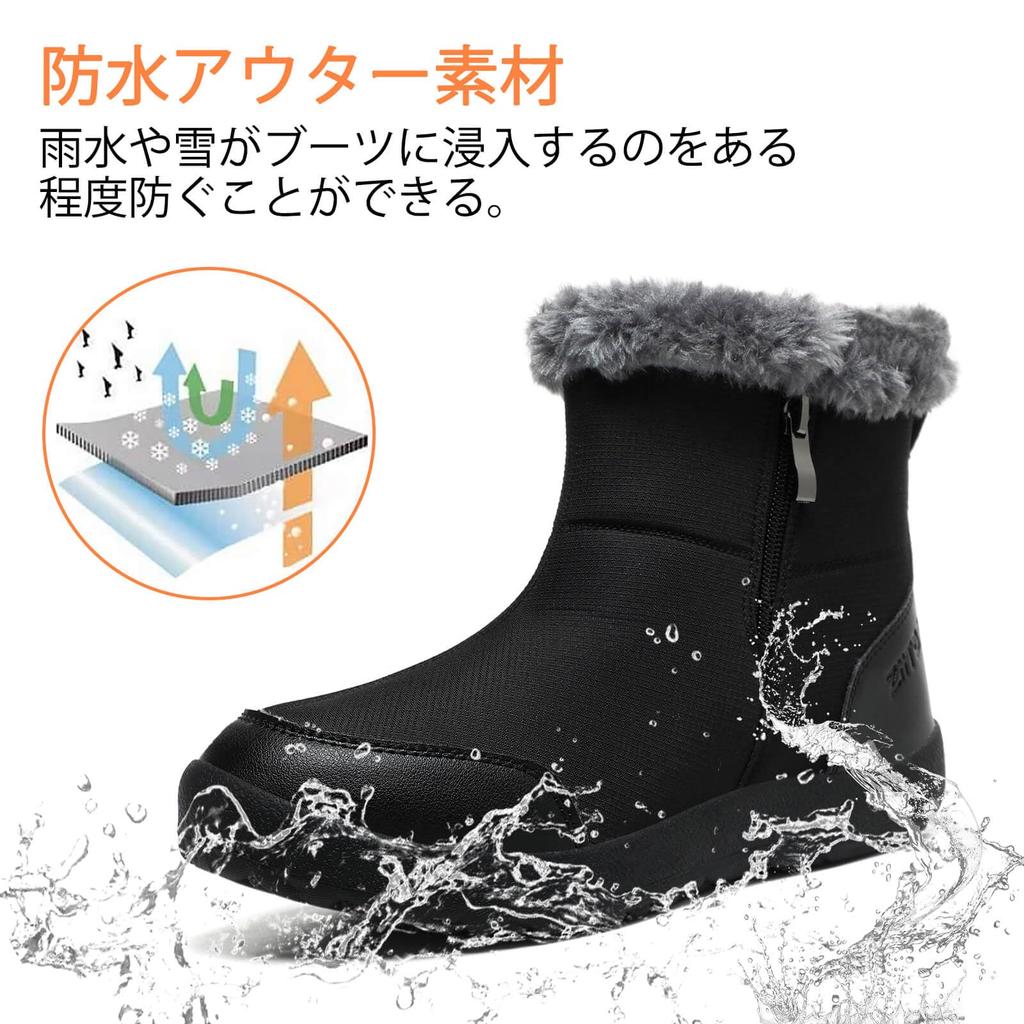 Ziitop Lightweight Short Snow Boots with Warm Thick Casual Winter Boots for Commuting and Easy To Put On and Take Off Women's Fleece-Lined Waterproof,