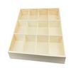Multi-Grid Wooden Desktop Storage Tray