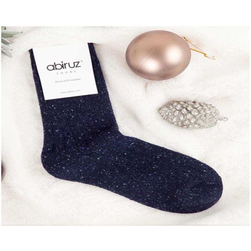 Women s Agnes Wool Socks Navy 235~275mm